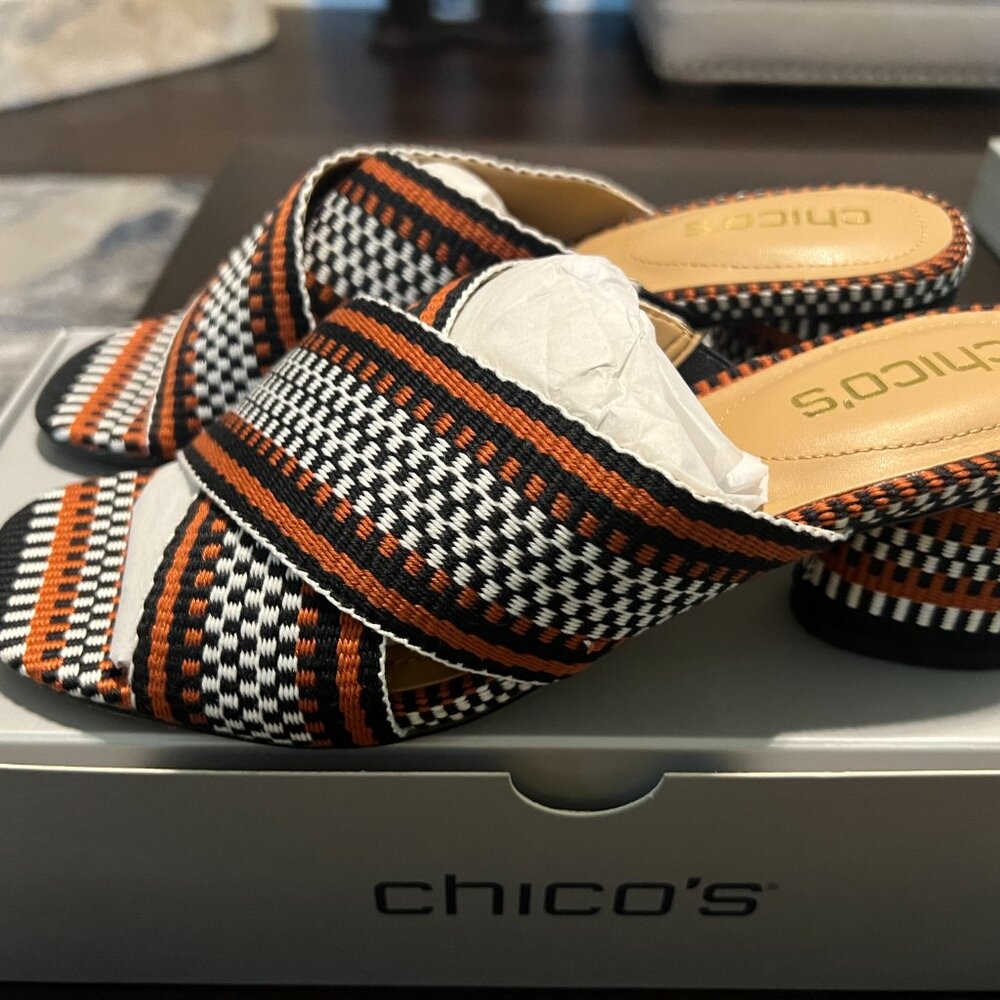 Chico's Crisscross Sandals - Size 7 (Burnished Clay)